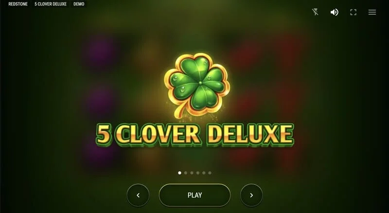 5 Clover Deluxe - päävalikko